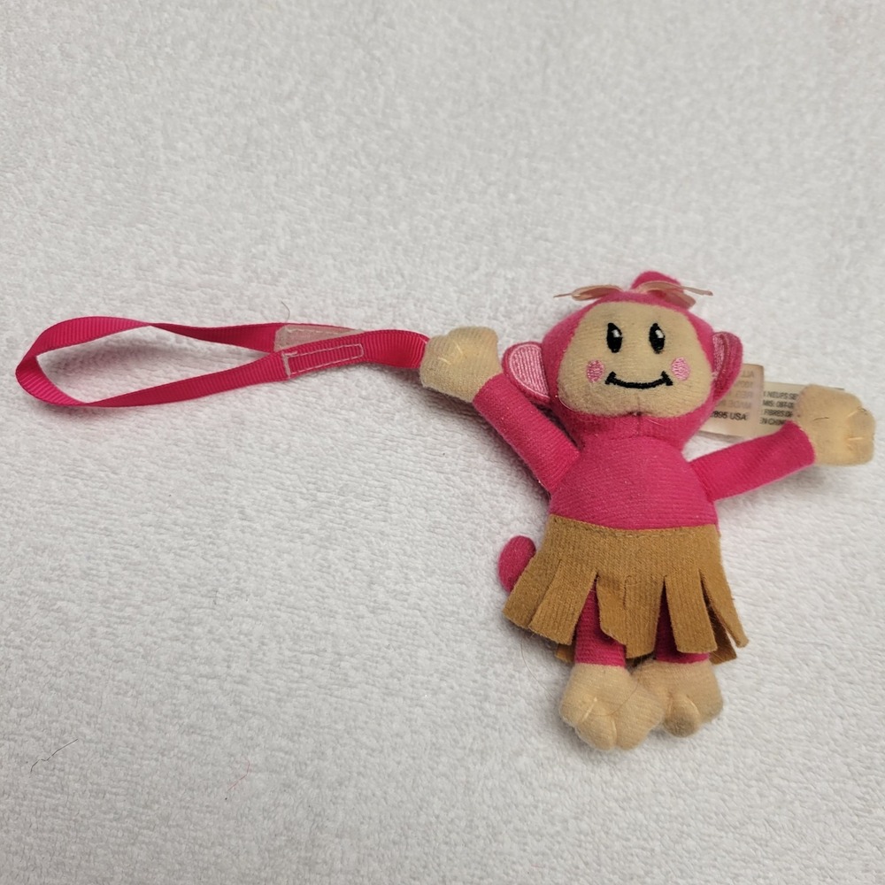 Summer red monkey plush w/ wrist strap